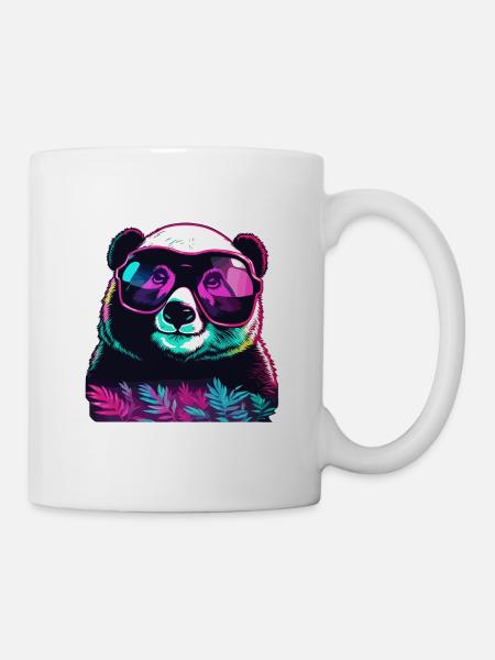 Panda / Tier / Zoo / Bambus / Wild / Kindlich - Tasse - Weiß