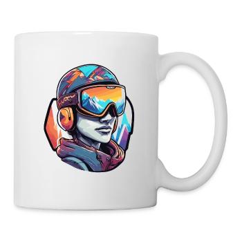 Snowboarder / Winter Sports / Piste / Snow / Alps - Mug - white - Right