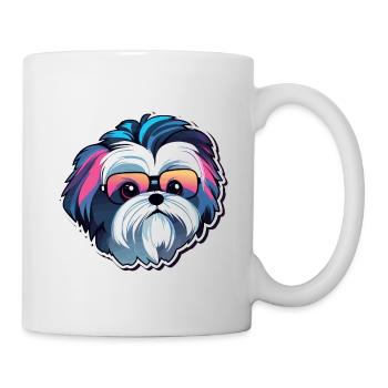 Shih Tzu Dog Drawing - Mug - white - Right