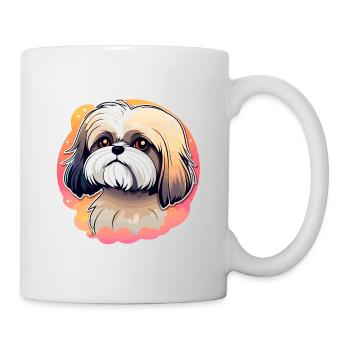 Shih Tzu Dog Drawing - Mug - white - Right