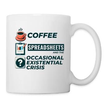 Comptable Tenue de livres Café Feuilles de calcul Drôle - Mug blanc - blanc - Droite