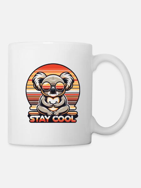 Cool Zen Koala - Relaxation Guaranteed - Mug - white