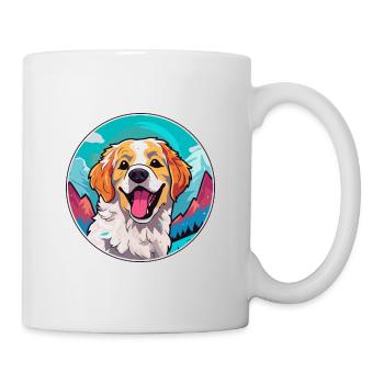 Alano Español Hunderasse Cartoon Kawaii Aquarell - Tasse - Weiß - Rechts