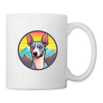 American Hairless Terrier chien race Cartoon Kawaii - Mug blanc - blanc - Droite