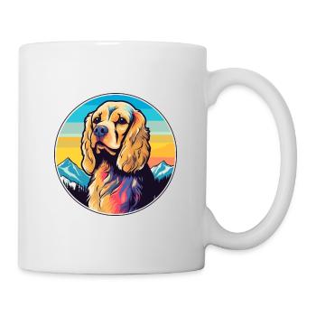 American Cocker Spaniel chien race Cartoon Kawaii W - Mug blanc - blanc - Droite