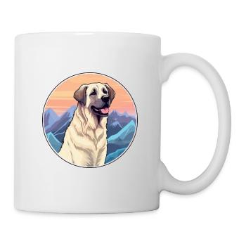 Anatolischer Schäferhund Rasse Cartoon Kawaii Waterc - Tasse - Weiß - Rechts