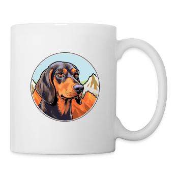 Chien de chasse andalou race de chien dessin animé Kawaii Watercol - Mug blanc - blanc - Droite