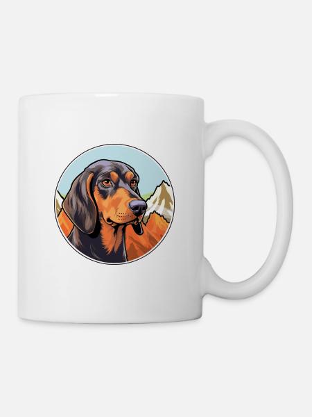 Andalusischer Jagdhund Rasse Cartoon Kawaii Watercol - Tasse - Weiß