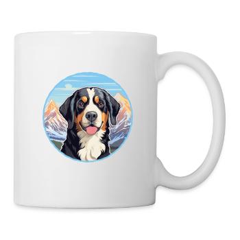 Appenzeller Sennenhund Dog Breed Cartoon Kawaii Wa - Mug - white - Right