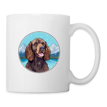 American Water Spaniel Hunderasse Cartoon Kawaii Wa - Tasse - Weiß - Rechts