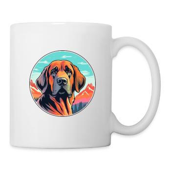 Armenische Gampr Hunderasse Karikatur Kawaii Aquarell - Tasse - Weiß - Rechts