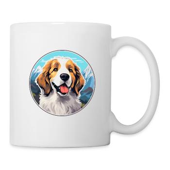 Ariegeois race de chien dessin animé kawaii aquarelle - Mug blanc - blanc - Droite