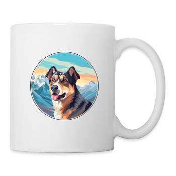 Molosse aryen chien race dessin animé Kawaii aquarelle - Mug blanc - blanc - Droite