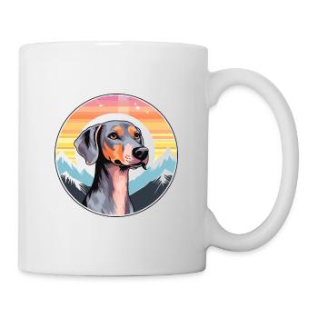 Azawakh chien race dessin animé Kawaii aquarelle - Mug blanc - blanc - Droite