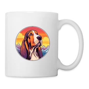 Basset Artesien Normand Dog Breed Cartoon Kawaii W - Mug - white - Right