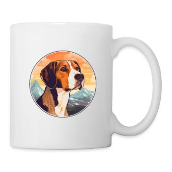 American Foxhound Hunderasse Cartoon Kawaii Waterco - Tasse - Weiß - Rechts