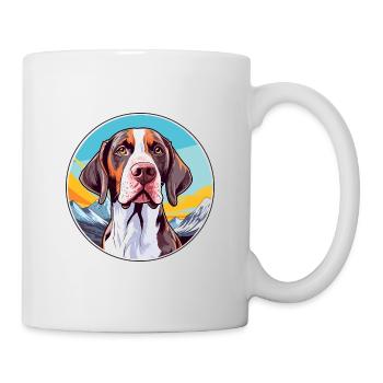 Ariege Pointer Hund Rasse Cartoon Kawaii Aquarell - Tasse - Weiß - Rechts