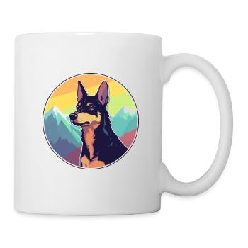 Australian Kelpie Dog Breed Cartoon Kawaii Waterco - Mug - white - Right