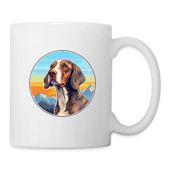 Auvergne Pointing Dog Breed Cartoon Kawaii Waterco - Mug - white - Right
