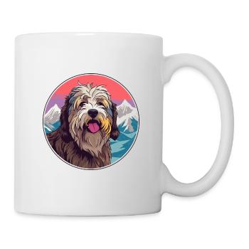 Bergamasco Schäferhund Hunderasse Karikatur Kawaii Wasser - Tasse - Weiß - Rechts