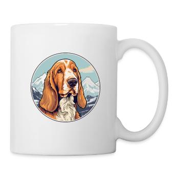 Basset Fauve De Bretagne Dog Breed Cartoon Kawaii - Mug - white - Right
