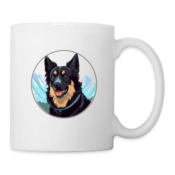 Belgische Groenendael Hunderasse Karikatur Kawaii Wasser - Tasse - Weiß - Rechts