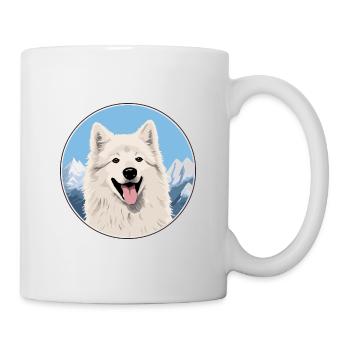 Berger Blanc Suisse Dog Breed Cartoon Kawaii Water - Mug - white - Right