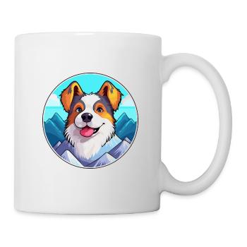 Billy Dog Breed Cartoon Kawaii aquarelle - Mug blanc - blanc - Droite