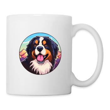Berner Laufhund Dog Breed Cartoon Kawaii Watercolo - Mug - white - Right