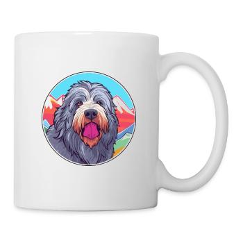 Bergamasco Schäferhund Rasse Cartoon Kawaii Wasser - Tasse - Weiß - Rechts
