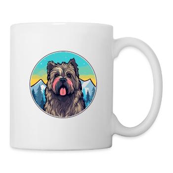 Bouvier Des Ardennes Race De Chien Cartoon Kawaii Wate - Mug blanc - blanc - Droite
