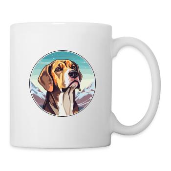 Braque Du Bourbonnais Hunderasse Cartoon Kawaii Wat - Tasse - Weiß - Rechts