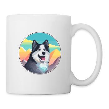 Cao Da Serra De Aires Hunderasse Cartoon Kawaii Wat - Tasse - Weiß - Rechts