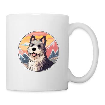 Chien Francais Dog Breed Cartoon Kawaii Watercolor - Mug - white - Right