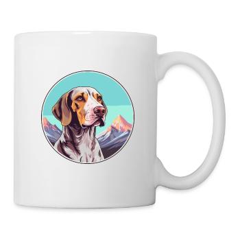 Burgos Pointer chien race dessin animé Kawaii aquarelle - Mug blanc - blanc - Droite