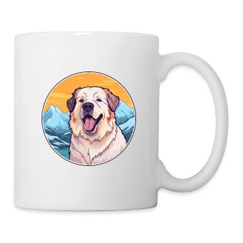 Chien de berger d’Asie centrale race Cartoon Kawaii Wa - Mug blanc - blanc - Droite