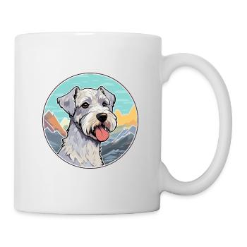 Cesky Terrier Hunderasse Cartoon Kawaii Aquarell - Tasse - Weiß - Rechts