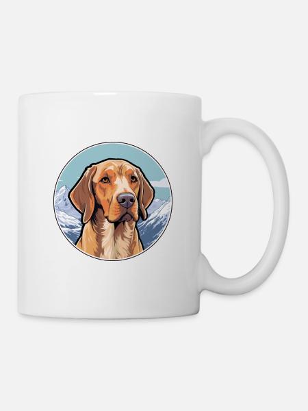 Dänische Broholmer Hunderasse Cartoon Kawaii Watercol - Tasse - Weiß