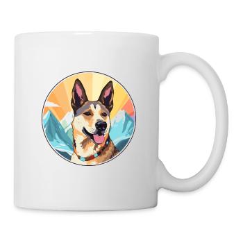 Tchécoslovaque Vlcak Chien Race Cartoon Kawaii Wat - Mug blanc - blanc - Droite