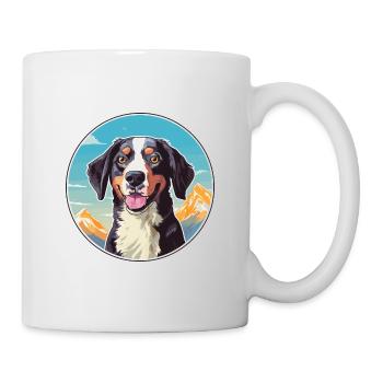 Deutsche Bracke Hunderasse Cartoon Kawaii Watercolo - Tasse - Weiß - Rechts