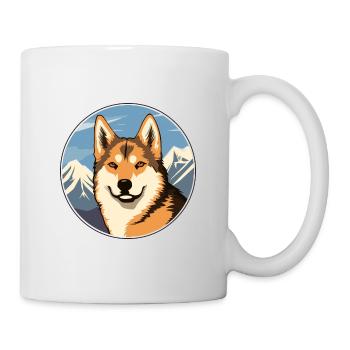 Dingo Hunderasse Karikatur Kawaii Aquarell - Tasse - Weiß - Rechts