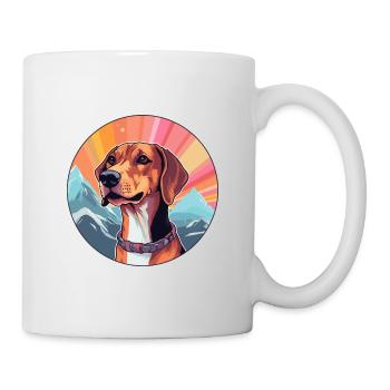 Chien de Crète chien race Cartoon Kawaii aquarelle - Mug blanc - blanc - Droite