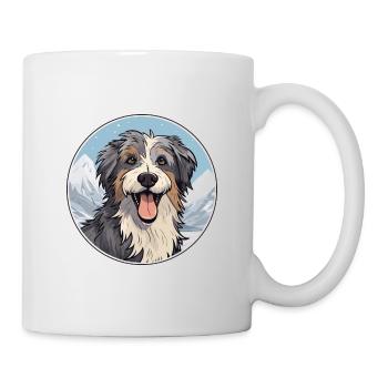 Chien de berger croate race de chien dessin animé Kawaii Waterco - Mug blanc - blanc - Droite