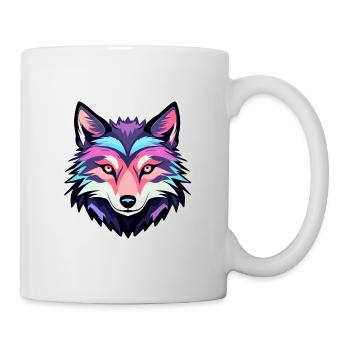 Dessin de loup - Mug blanc - blanc - Droite