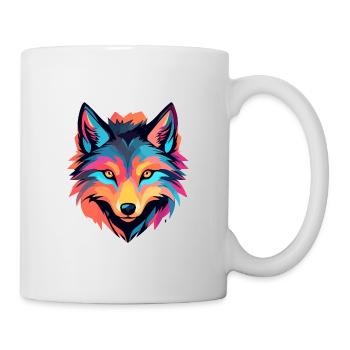 Dessin de loup - Mug blanc - blanc - Droite