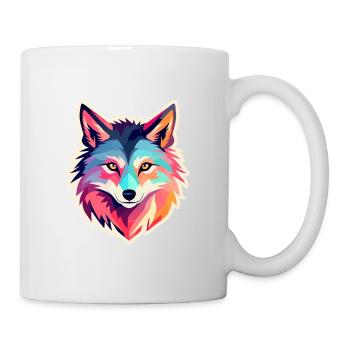 Dessin de loup - Mug blanc - blanc - Droite