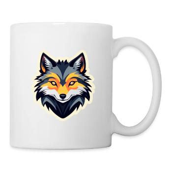 Dessin de loup - Mug blanc - blanc - Droite