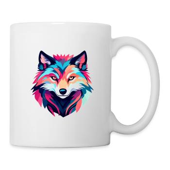 Dessin de loup - Mug blanc - blanc - Droite