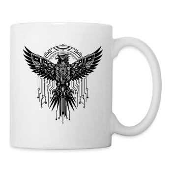 ADLER GREIFVOGEL CYBER MECHANISCH FUTURISTISCH - Tasse - Weiß - Rechts