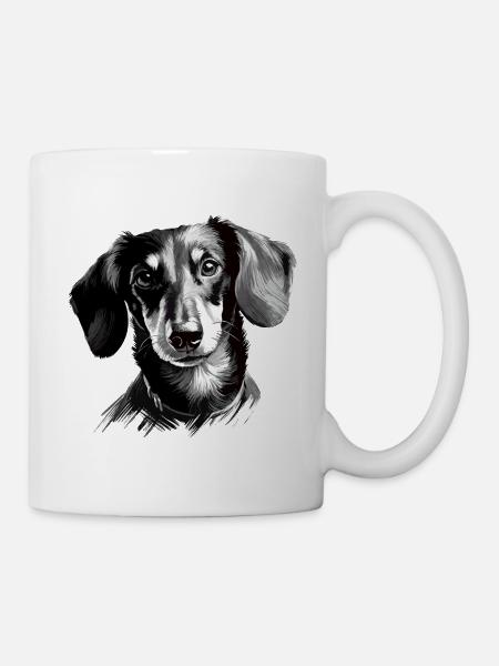 Dessin de teckel - Mug blanc - blanc